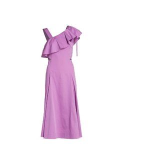 Veronica Beard Beilla Ruffled-Sleeve Midi-Dress